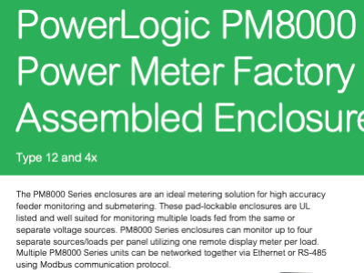 PowerLogic PM8000 Factory Assembled Enclosures