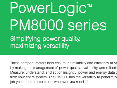 PowerLogic PM8000 Series - Simplifying Power Quality