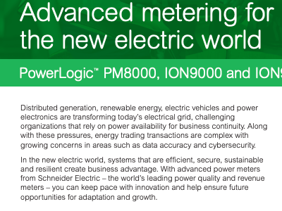 Advanced Metering for the New Electric World